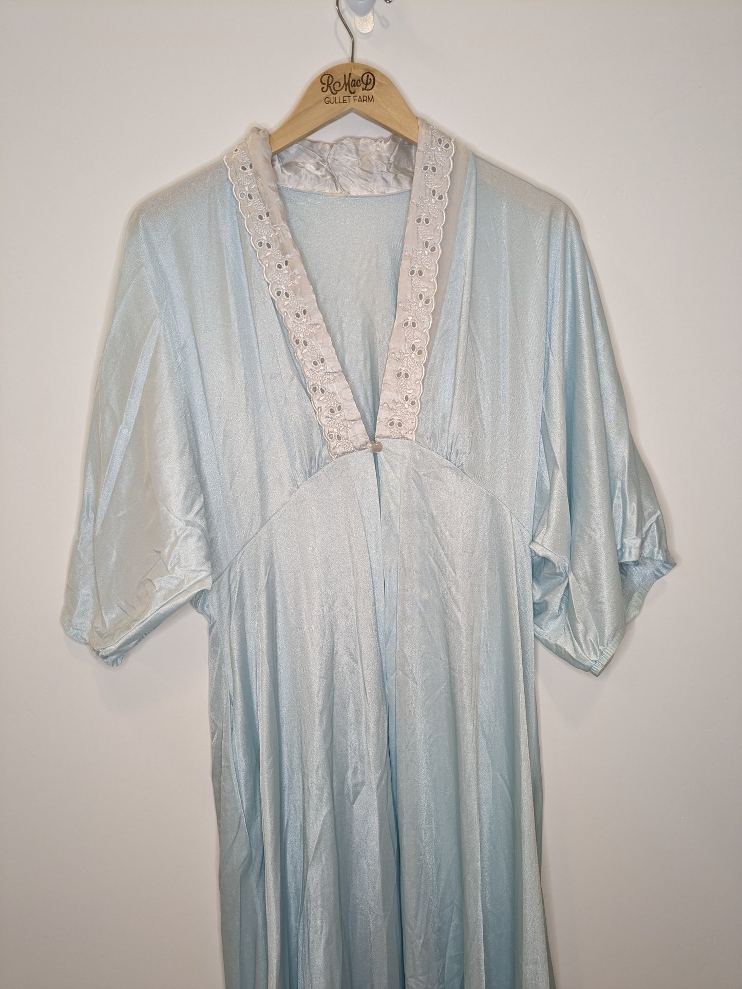 Vintage 2 Piece Cinderella Blue Nightgown and Robe Set