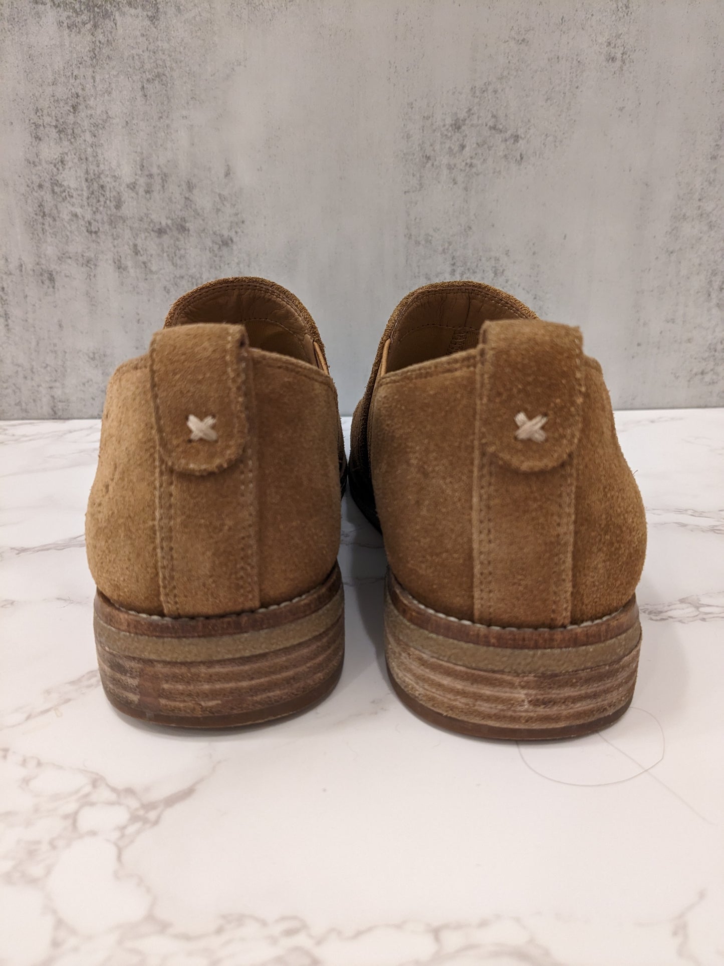 Franko Sarto Suede Tan Shoes with Fur Insoles