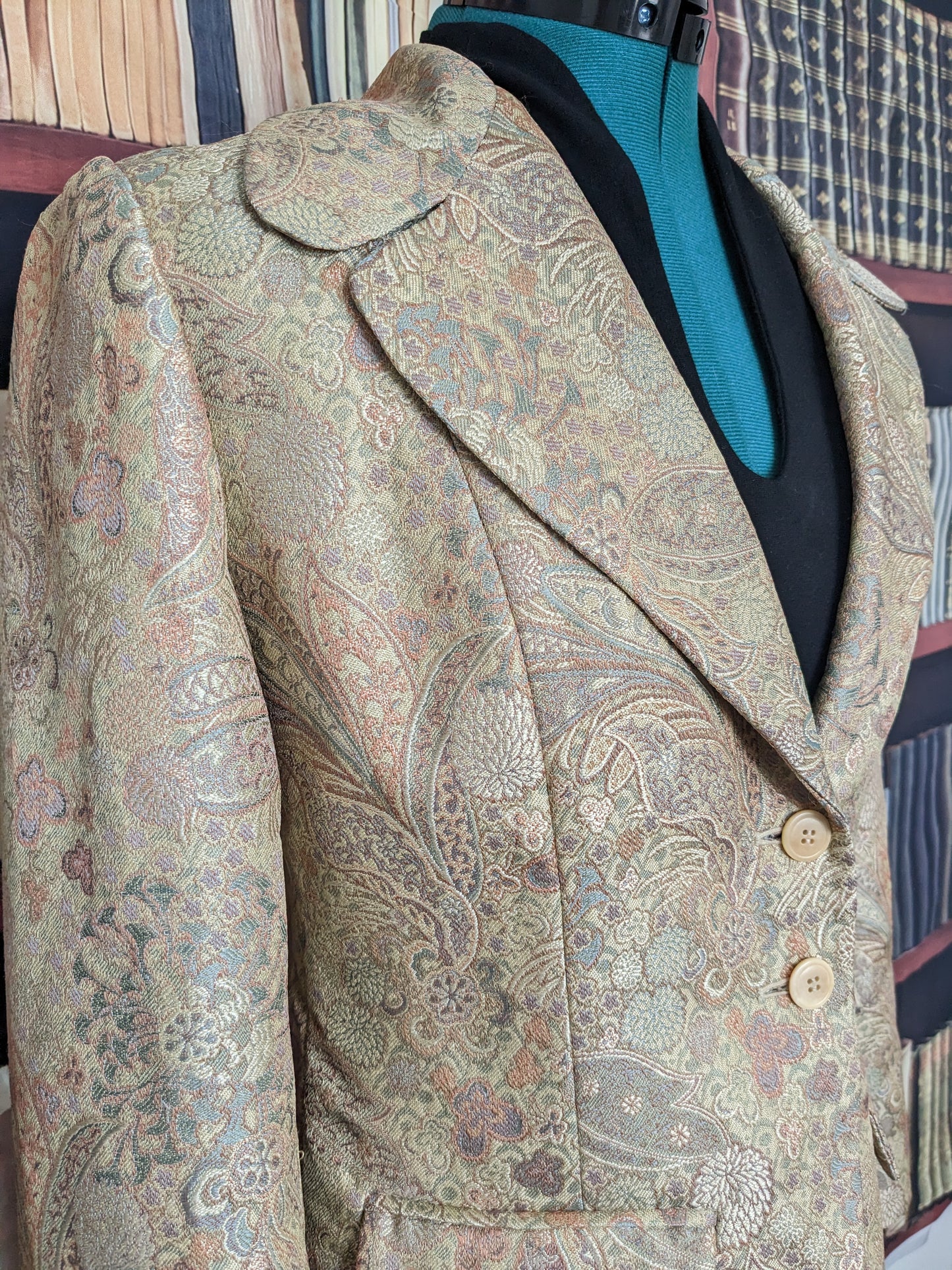 Gold Metallic Tapestry Blazer